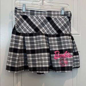Barbie Black and White Plaid Skirt with Pink Accent